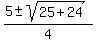 %285%2B-+sqrt%2825%2B24%29%29%2F4
