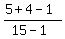 %285%2B4-1%29%2F%2815-1%29