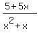 %285%2B5x%29%2F%28x%5E2%2Bx%29