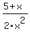 %285%2Bx%29%2F2x%5E2