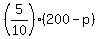%285%2F10%29%2A%28200-p%29