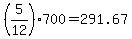 %285%2F12%29700+=+291.67