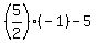 %285%2F2%29%2A%28-1%29-5