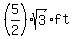 %285%2F2%29%2Asqrt%283%29ft