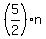 %285%2F2%29n
