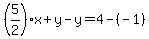 %285%2F2%29x%2By-y=4-%28-1%29