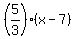 %285%2F3%29%2A%28x-7%29