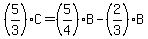 %285%2F3%29C=%285%2F4%29B-%282%2F3%29B