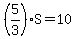 %285%2F3%29S=10
