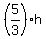 %285%2F3%29h