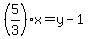 %285%2F3%29x=y-1
