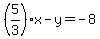 %285%2F3%29x-y=-8