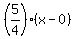 %285%2F4%29%2A%28x-0%29