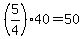 %285%2F4%2940=50