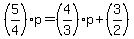 %285%2F4%29p=%284%2F3%29p%2B%283%2F2%29