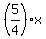 %285%2F4%29x
