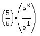 %285%2F6%29%2A%28e%5Ex%2Fe%5E1%29