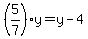 %285%2F7%29y=y-4