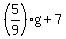 %285%2F9%29g%2B7