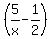 %285%2Fx+-+1%2F2%29