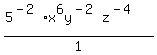 %285%5E%28-2%29x%5E6y%5E%28-2%29z%5E%28-4%29%29%2F1
