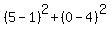 %285-1%29%5E2%2B%280-4%29%5E2