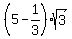 %285-1%2F3%29%2Asqrt%283%29