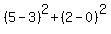 %285-3%29%5E2%2B%282-0%29%5E2