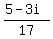 %285-3i%29%2F17