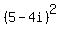 %285-4i%29%5E2