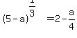%285-a%29%5E%281%2F3%29=2-a%2F4