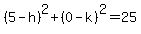 %285-h%29%5E2%2B%280-k%29%5E2=25
