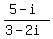 %285-i%29%2F%283-2i%29