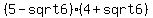 %285-sqrt6%29%284%2Bsqrt6%29