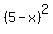 %285-x%29%5E2