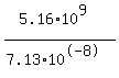 %285.16%2A10%5E9%29%2F%287.13%2A10%5E-8%29