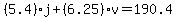 %285.4%29j%2B%286.25%29v=190.4