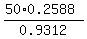 %2850%2A0.2588%29%2F0.9312