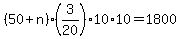%2850%2Bn%29%283%2F20%29%2A10%2A10=1800
