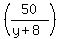 %2850%2F%28y%2B8%29%29