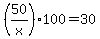 \"%2850%2Fx%29%2A100+=+30\"