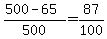 %28500+-+65%29%2F500+=+87%2F100
