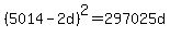 %285014-2d%29%5E2=297025d