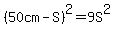 %2850cm-S%29%5E2=9S%5E2