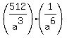 %28512%2Fa%5E3%29%281%2Fa%5E6%29