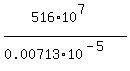 %28516%2A10%5E7%29%2F%280.00713%2A10%5E%28-5%29%29
