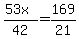 %2853+x%29%2F42=+169%2F21