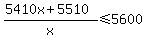 %285410x%2B5510%29%2Fx%3C=5600