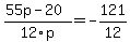 %2855p-20%29%2F12p+=+-121%2F12