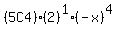 %285C4%29%282%29%5E1%28-x%29%5E4